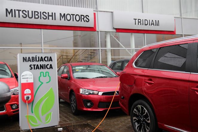 Mitsubishi Košice na mape eMobility