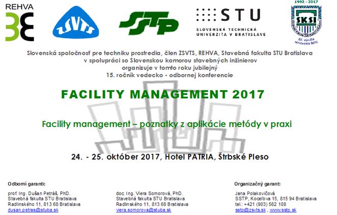 Pozvánka na konferenciu: FACILITY MANAGEMENT 2017