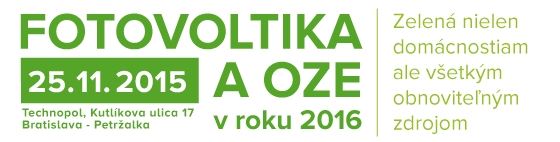 Pozvánka na konferenciu: FOTOVOLTIKA A OZE V ROKU 2016