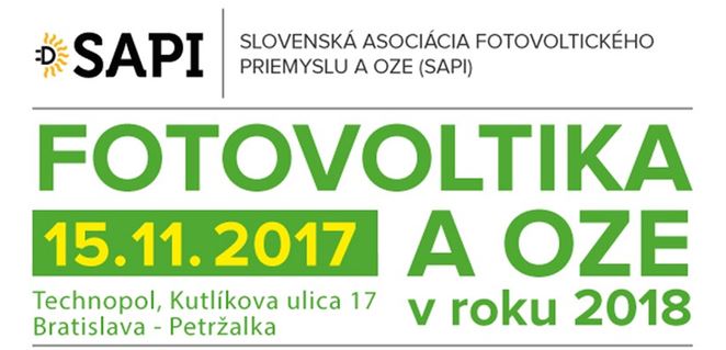 Pozvánka: FOTOVOLTIKA A OZE V ROKU 2018