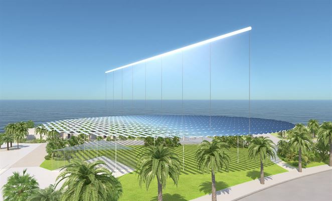 Projekt Sun Ray využíva na sústredenie slnečnej energie zrkadlá 